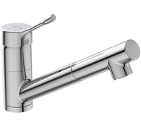 Ideal Standard Ceralook Robinetterie de cuisine monocommande, BlueStart, douchette fonctionnelle extractible, chrome, BC294AA