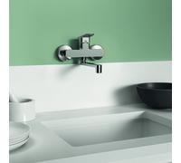 Ideal Standard Mitigeur d'évier CeraPlan BD341AA chromé montage mural pivotant saillie 198 mm