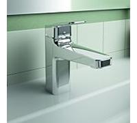 Ideal Standard CeraPlan mitigeur lavabo BD276AA projection 124mm, chromé, avec métal garniture de vidange et fixation Easyfix