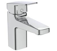 Ideal Standard Ceraplan Mitigeur Lavabo pour Salle de bain Chrome Sans Vidage Hauteur 15 cm Hauteur sous bec 7,5 cm Certifié NF BD209AA