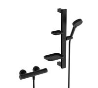 Ideal Standard Ceratherm Alu+ Robinetterie de douche en applique avec mitigeur thermostatique, BE227XG,