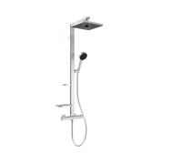 Ideal Standard Ceratherm ALU+ - Set de douche avec thermostat, 26x26 cm, 2 jets, argent BE210SI