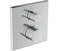 Ideal Standard Ceratherm C100 Thermostat de baignoire encastré, robinet de baignoire avec verrouillage de la température à 40 °C, thermostat pour baignoire - Chrome