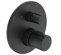 Ideal Standard CeraTherm - Mitigeur thermostatique encastré T100 piles pour 2 sorties, noir A5815XG