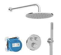 Ideal Standard Kit de robinetterie CeraTherm Navigo A7772AA Thermostatique de douche à encastrer, chromé