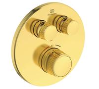 Ideal Standard CeraTherm Navigo - Mitigeur de douche thermostatique encastré pour 2 sorties, Brushed Gold A7296A2