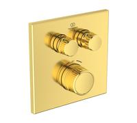 Ideal Standard CeraTherm Navigo - Mitigeur de douche thermostatique encastré pour 2 sorties, Brushed Gold A7302A2