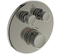 Ideal Standard CeraTherm Navigo thermostat de douche encastré A7296GN rond, 2 sorties, kit de montage final, tempête argentée