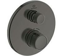 Ideal Standard CeraTherm Navigo thermostatique de douche encastré A7295A5 rond, kit de montage final, gris magnétique