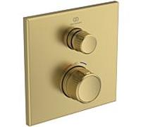 Ideal Standard CeraTherm Navigo thermostatique de douche encastré A7301A2 carré, kit de montage final, or brossé