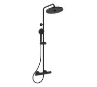 Ideal Standard CeraTherm - Set de douche avec thermostat, diamètre 26 cm, 2 jets, noir soyeux A7210XG