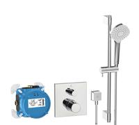 Ideal Standard CeraTherm - Set de douche avec thermostat encastré, corps d’encastrement, 3 jets, chrome A7599AA