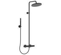 Ideal Standard CeraTherm - Set de douche T25 avec thermostat, diamètre 30 cm, 1 jet, noir BC748XG