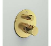 Ideal Standard Ceratherm Kit de finition T100 A5813A2 pour thermostat simple encastrable, kit 2, or brossé