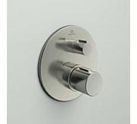 Ideal Standard Ceratherm T100 kit de montage final A5813GN pour thermostat simple encastré, kit 2, acier inoxydable
