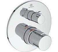 Ideal Standard Ceratherm Kit de montage final T100 A5815AA pour thermostat de bain à encastrer, kit 2, sécurité intrinsèque, chromé