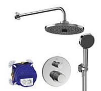 Ideal Standard Ceratherm T100 Robinetterie Set A7671AA Thermostat de douche à encastrer, chromé