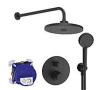 Ideal Standard Ceratherm T100 Robinetterie set A7671XG thermostat de douche à encastrer, noir soie