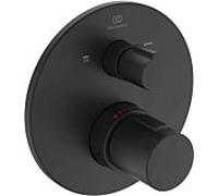Ideal Standard Ceratherm T100 thermostat bain A5815XG UP, kit 2, sécurité intrinsèque, noir soie