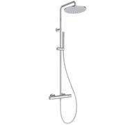 Ideal Standard Ceratherm T25 Colonne bain-douche, Pommeau de douche économe en eau avec protection anti-brûlure et fonction thermostat - Chrome (315x505.5x1117 mm)