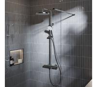 Ideal Standard Colonne de douche Ceratherm T25 N – Thermostat, douchette 2 fonctions, chrome