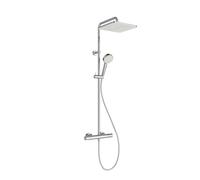 Système de douche T Ceratherm -ECO A8525AA avec thermostat de douche, douchette à main à 2 fonctions, douche chromé tête carrée, Ideal Standard