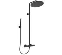 Ideal Standard CeraTherm - Set de douche T25 avec thermostat, diamètre 30 cm, 1 jet, noir BC748XG