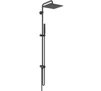 Ideal Standard Ceratwist T25 M Colonne de douche, Pommeau de douche à effet pluie économe en eau, compatible avec les raccords de surface et les coudes muraux - Noir Mat (177x496x1119 mm)