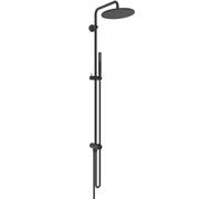 Ideal Standard Ceratwist T25 M Colonne de douche, Pommeau de douche à effet pluie économe en eau, compatible avec les raccords de surface et les coudes muraux - Noir Mat (178.5x496x1119 mm)