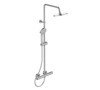Ideal Standard Colonne de douche avec Mitigeur Thermostatique Ceratherm T50 Douchette ronde 3 Jets A7225AA