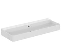 Ideal Standard Conca Ceram - Double-lavabo 120x45 cm, avec trop-plein, sans trou pour robinet, blanc T380501