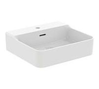 Ideal Standard Conca lavabo T3812V1 avec trou pour robinetterie et trop-plein, poncé, 500 x 450 x 165 mm, blanc soie
