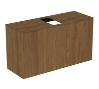 Ideal Standard vasque Conca T3936Y5 avec découpe, coulissant 2000 , 100x37x55 cm, centre, placage noyer foncé