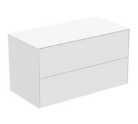 Ideal Standard Conca Meuble sous-lavabo, 2 tiroirs, sans découpe, 1002x505x550mm, T4323Y1, Couleur: Blanc Mat