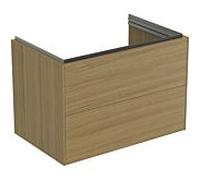 Ideal Standard Conca meuble sous vasque T4574Y6 80x50x55cm, 2 tiroirs, placage Eiche hell