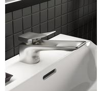 Ideal Standard Conca mitigeur lavabo BC754GN sans garniture de mitigeur lavabo , saillie 132 mm, Silver Storm