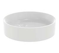 Ideal Standard Conca top vasque T3696V1 sans trou de robinetterie et trop-plein, rond Ø 450 mm, blanc soie