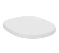 Ideal Standard Connect abattant WC recouvrant, forme en D - Blanc (Alpin) | Abattant WC avec charnières robustes en acier inoxydable, E712801