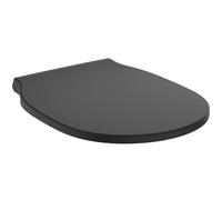 Ideal Standard Connect Air abattant WC, Softclose, recouvrant - Noir Mat | Abattant WC amovible avec mécanisme de fermeture en douceur (Softclose) et charnières robustes en acier inoxydable, E0368V3