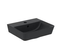 Ideal Standard Connect Air - Lave-mains Cube 40x35x16 cm, avec trop-plein, avec trou pour robinetterie, noir E0307V3