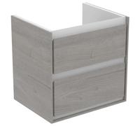Ideal Standard Connect Air - Petite armoire lavabo 53x41x52 cm, chêne gris/laque blanche mate E1606PS