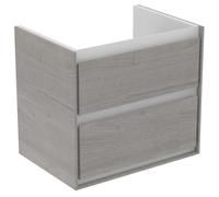 Ideal Standard Connect Air - Petite armoire lavabo 58x41x52 cm, chêne gris/laque blanche mate E1605PS