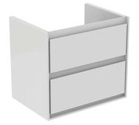 Ideal Standard Connect Air - Petite armoire lavabo 58x41x52 cm, laque blanche brillante/blanche mate E1605B2