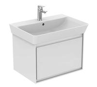 Ideal Standard Connect Air - Petite armoire sous lavabo Cube 65 cm, 58x41x40 cm, blanc brillant/blanc mat E0847B2
