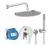 Ideal Standard Connect Air - Set de douche avec mitigeur encastré, avec corps d’encastrement, diamètre 30 cm, chrome A7574AA