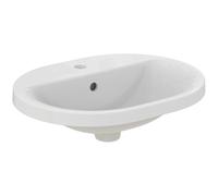 Ideal Standard Connect Lavabo à encastrer, ovale, 1 trou pour robinet, avec trop-plein, 550x430x175mm, E5039MA, Couleur: Blanc avec Idéal Plus