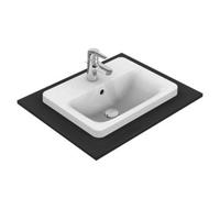 Ideal Standard Connect lavabo encastré rectangulaire 50x39cm avec trop-plein avec trou de robinetterie blanc E504301