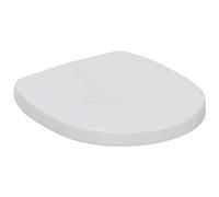 Ideal Standard Connect Space abattant WC recouvrant, rond - Blanc (Alpin) | Abattant WC amovible avec mécanisme de fermeture en douceur (Softclose) et charnières robustes en acier inoxydable, E129101