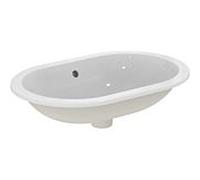 Ideal Standard Connect vasque à encastrer E504901 ovale, sans trou pour robinetterie, avec trop-plein, 62 x 41 cm, blanc