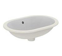 Ideal Standard Connect vasque sous plan E5048MA ovale, sans trou pour robinetterie, avec trop-plein, 55 x 38 cm, blanc Ideal Plus